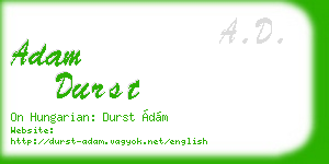 adam durst business card